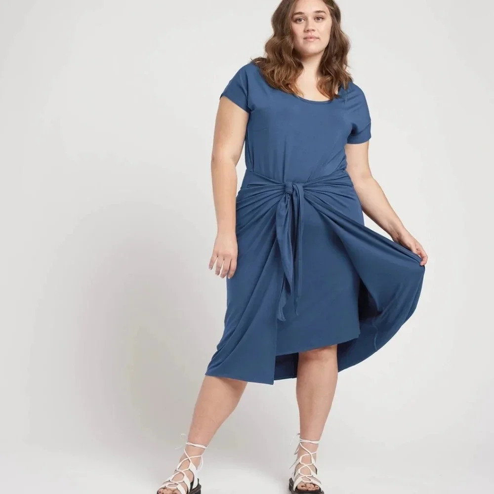 NWT Universal Standard Summer Wrap Dress Poseidon 3XL